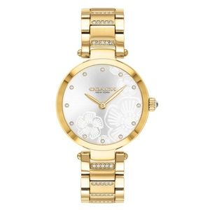 Ladies' COACH Park Crystal Accent Gold-Tone Stainless Steel Watch 14503625